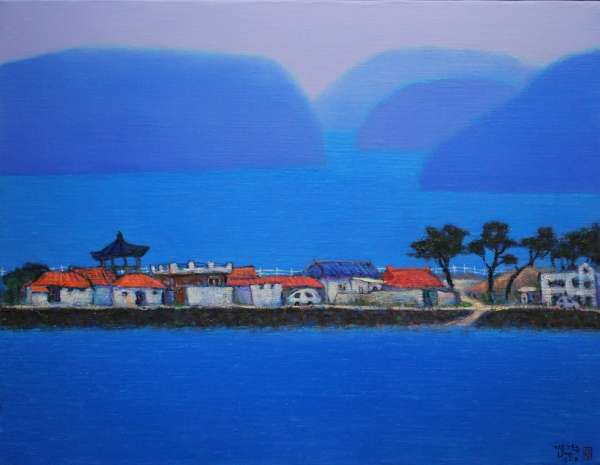 이선정 작 ‘바다가 있는 풍경’ (캔버스에 유화, 72.7×50)